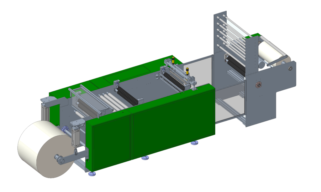 Linea produzione sacchi con arrotolotatore